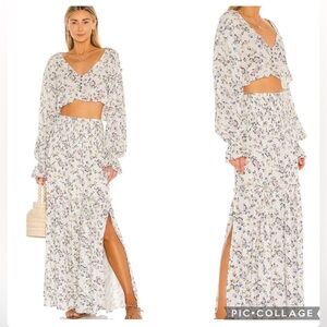 Free People Secret Garden Maxi Skirt Sz Small